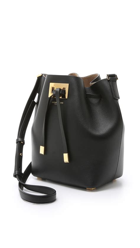 michael kors miranda medium bucket|Michael Kors Collection Miranda Medium Bucket Bag Black.